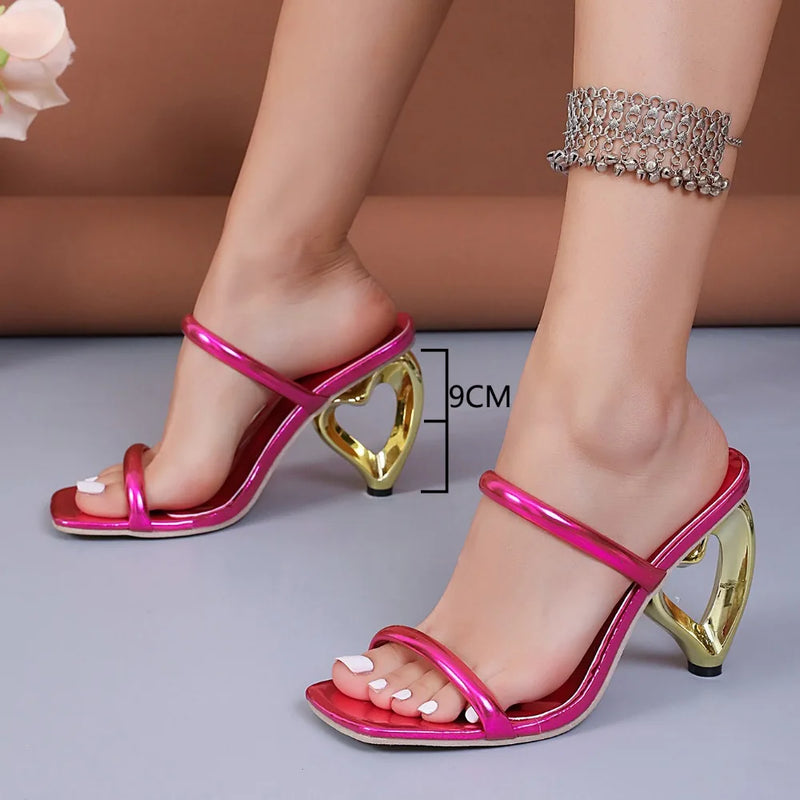 Women Shoes Summer New Heels Women Fashion Color Shallow High Heels Sexy Pointed Toe Outdoor Casual Party Dress Women High Heels