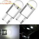 2Pcs Auto Light T10 LED Glass Housing Cob Car BulbAmbient Lighting Reversing Brake Wedge License Plate Lamp Dome Multiple Colors