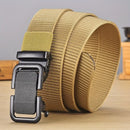 Men's Belt Automatic Metal Buckle Imitation Nylon Webbing Outdoor Work Belt Toothless Automatic Buckle Casual Sports Canvas Belt