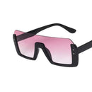 New style men's and women's sunglasses Fashion multi-color large frame square round face retro integrated glasses