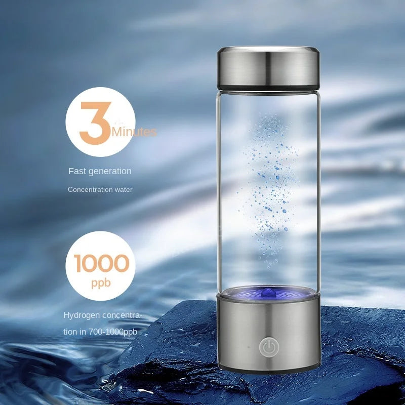 Hydrogen Generator Water Cup Filter Ionizer Maker Hydrogen-Rich Water Portable Super Antioxidants ORP Hydrogen Bottle 420ml