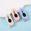 Kawaii Mini Pocket Utility Knife Express Box Paper Cutter Art Craft Wrapping Opener with Keychain Hole Office School Stationery