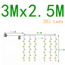 Led Icicle Curtain String Fairy Lights Christmas Lights Garland For Christmas New Year Wedding Home Room Patio Party Decoration