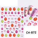 3D Bunny Nail Art Sticker Decals Decorations Easter Egg Design Cute Cartoon Rabbit Flower Nail Stickers Sliders for Manicure
