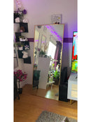The Full-Length Horizon | 65-inch Floor Standing Black Metal Frame Mirror (24-inch Wide)