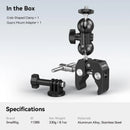 SmallRig Super Clamp with 1/4 and 3/8 Thread 2pcs Pack For 15mm-44mm Rods Cameras Lights Umbrellas Hhooks Shelves Camera Clamp