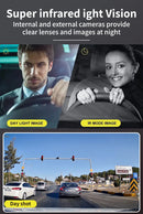 3Lens Car Dvr HD 1080P Dash Cam Front Inside Rear Wide Angle Night Vision G-sensor Loop Recording Camera Vehicle Accessories