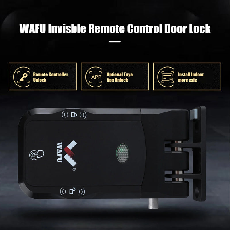 WAFU Wireless Smart Remote Inivisble Door Lock Fechadura Inteligente Keyless Entry Home Door Lock for Office