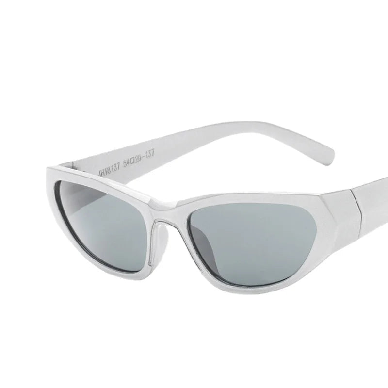 New Sports Steampunk Y2K Sunglasses Women Punk Goggle Brand Designer Sun Glasses Men Silver Mirror Shades Fashion UV400 Eyewear