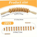 Wooden Massage Roller and Wood Back Massage Roller Rope,12 Rollers and 360° Turn Smoothly Curved Muscle Roller for Body Shaping