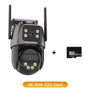 The Three Eyes | 6K Tri-Lens Outdoor WiFi Camera