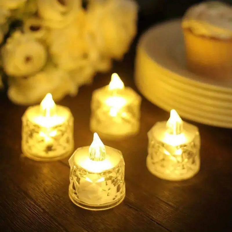 24pcs LED Electronic Candle Lights Battery Powered Flameless Candle Lamp For Valentine Christmas Wedding Party Home Decoration