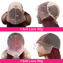Burgundy 13x4 HD Lace Frontal Human Hair Wig Straight wig 13x6 Lace Front Human Hair Wigs For Women 99J Colored 200 High Density