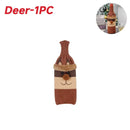 Christmas Wine Bottle Cover Set Santa Claus Snowman Knitted Wool Red Wine Bottle Bags For New Year Xmas Party Dinner Table Decor