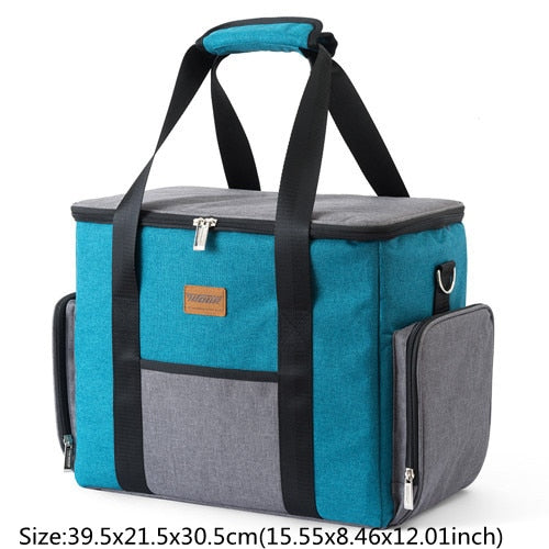 Large Capacity Cooler Bags Oxford Lunch Box Drink Beer Ice Pack Travel Picnic Backpack Thermal Food Delivery Bag Carrier