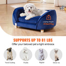 SucceBuy Pet Sofa Dog Couch for Medium-Sized Dogs and Cats Soft Velvety Dog Sofa Bed for Living Room Bedroom Pet Store or Clinic
