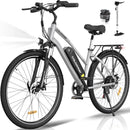 COLORWAY 28" Electric Bike, EBike with 36V 15Ah Removable Battery, 7-Speed, City Bike with 250W motor, range up to 45-100km