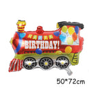 Cartoon Car Balloons Train Fire Truck Tank Engineering Car Tractor Aluminum Film Balloon Birthday Party Baby Shower Toy