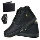 Men's Polo Blu Cano Alto Boots Light and Modern Men's Shoes with Watch Wallet from 37 to 46