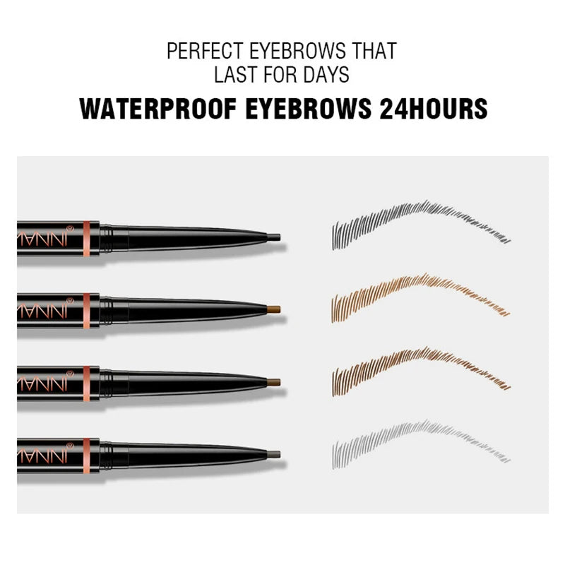Waterproof Eyebrow Pencil Automatic Rotation Double Head Microblading Eyebrow Pencil Natural Brow Enhancer Cosmetic Products