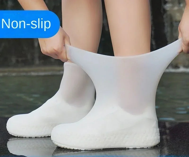 2024 New 1 Pair Silicone lip-resistant Shoe Covers WaterProof Rubber Rain Boot Rain Gear Overshoes Accessories for Rainy Day