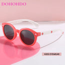 DOHOHDO Kinder Niedliche Cartoon Blumen Herz Sonnenbrille Kinder Runde Brille Baby Modefarben Sonnenbrille Jungen Mädchen Brillen UV400