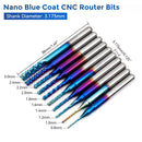 40pcs End Mills CNC Router Bits with ER11, ER16 Collet, 1/8" Shank CNC Cutter Milling Carving Bit Set