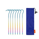 The Anchor | Ultralight Titanium Alloy Tent Stakes with Hook (8-Piece Set)