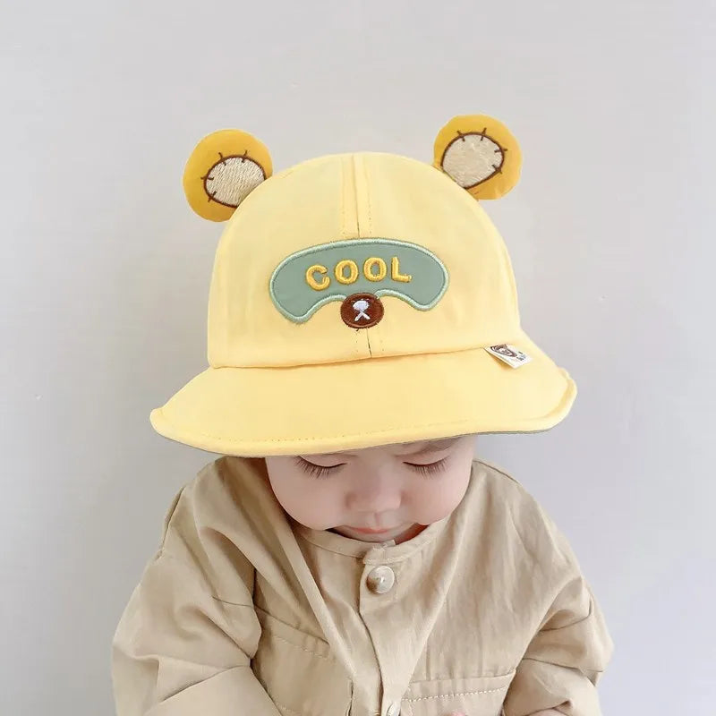 2023 New Baby Bucket Hat For Kids Spring Outdoor Boys Girls Sun Hat Summer Cute Flog Toddler Children's Fisherman Cap Cotton