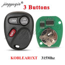 jingyuqin KOBLEAR1XT Keyless Remote For Chevrolet Silverado Suburban S10 Tahoe Fit GMC Yukon Sierra Buick 315Mhz Car Key Fob