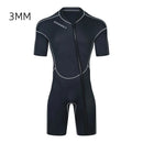 New DEMMET1.5/3M Neoprene Men's Short Sleeve Wetsuit Front Unzipper Snorkeling Surfing Swimsuit Keeps Warm