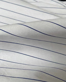 Spring/Summer Women's Striped Polo Neck Long Sleeve Pocket Decoration Loose Shirt