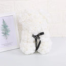 25cm Artificial Flowers Rose Bear Girlfriend Anniversary Christmas Valentine's Day Gift Birthday Present For Wedding Party