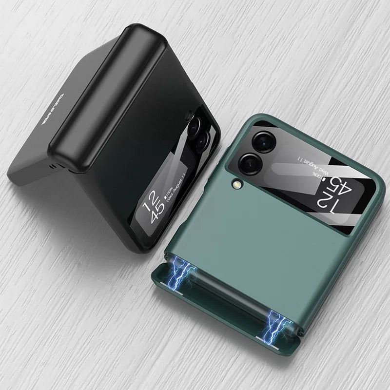 Case for Samsung Galaxy Z Flip 3 4 5G Magnetic Hinge Full Protection Cover Camera Glass Back Case Z Flip3 Flip4 Protective Cover