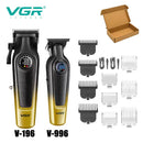 VGR V-996 Men's Professional Hair Clipper with DLC Blade, 7000 RPM, LED Display, Barber Shop Cordless Professional Hair Trimmer