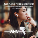 QCY HT05 ANC Wireless Earphone 40dB Noise Cancelling Headphone Bluetooth 5.2 Earbuds 6 Mic ENC HD Call Headset Transparency Mode