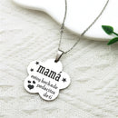 Mama Stainless Steel Chains Necklace for Women Black Enamel Statement Necklace Jewelry dia de la madre Mother's Day Gift N719S01