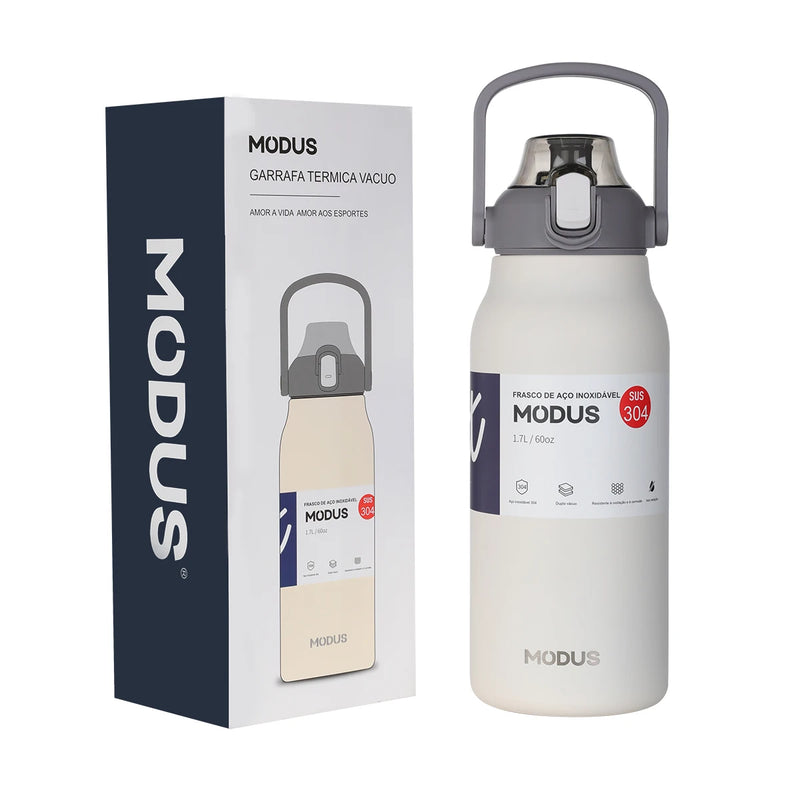 Large Capacity Stainless Steel Thermal Bottle With Straw, Outdoor Camping Gym 800ml/1700ml