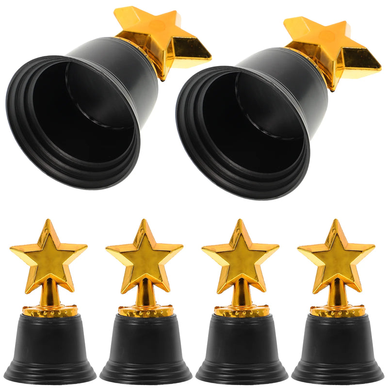 Toyvian Christmas Gifts Mini Star Award Trophy Pack 12 Bulk Gold Trophies Kids Party Favors Competitions Ceremony Appreciation