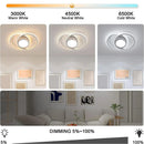 LED Ceiling Light Dimmable,Modern Ceiling Lamp with Remote Control 40W, Round LED Ceiling Light for Bedroom 3000K-6500K