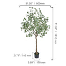 SucceBuy Artificial Olive Tree 4/5/6FT Tall Faux Plant Secure PE Material Anti-Tip Tilt Protection Low-Maintenance Tree for Home