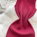 Half High Collar Summer Lace Up Sexy Short Dress Women Sleeveless Slim Sundress Knitted Mini Bodycon Dress Streetwear Outfit