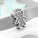 2021 New Arrival Sparkling 925 Sterling Silver Round Clear CZ Clips Beads for Jewelry Making Fit Reflexions Charm Bracelet