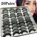 20 Paar künstliche Wimpern Wimpern Nagaraku Nerzwimpern Falsche helle Wimpern FADVAN Y Wimpernverlängerung Cils Wimpern Nagaraku