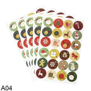1sheet Merry Christmas Stickers Santa Claus Gifts number Seal Labels Stickers merry Xmas Decor for home new year Labels Navidad