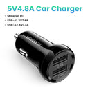 Ugreen Mini USB Car Charger For Mobile Phone Tablet GPS 4.8A Fast Charger Car-Charger Dual USB Car Phone Charger Adapter in Car