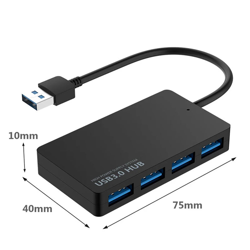 High-speed Usb 3.0 Hub Multi Usb Splitter 4-port Multiple Expander Adapter Computer Accessories For Laptop Pc