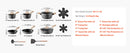 SucceBuy 17 Piece Pots and Pans Set Nonstick Detachable Handle Cookware Kitchen RV Cooking Sets, with Frying, Sauce, Saute Temp