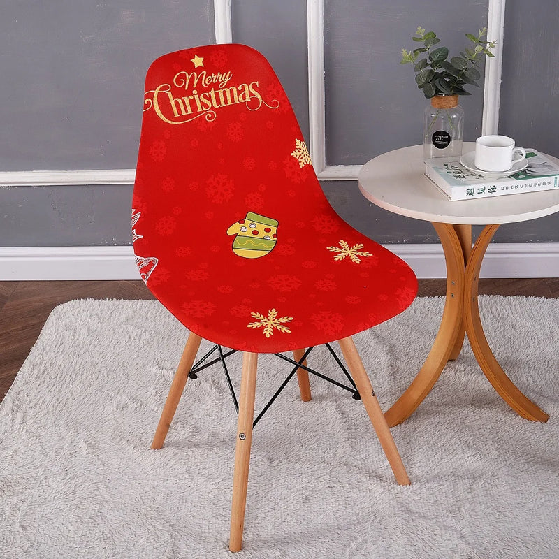 Shell Chair Cover Fashion nordic christmas cover Elastic Armless Scandinavian Chair Kitchen Bar Seat Cushion Furniture protect