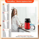 SucceBuy Wasserdestilliergerät 4L 1.05 Gallonen Reinwasser-Filter für zu Hause Arbeitsplatte 750W Destilliertes Wasserbereiter Edelstahl